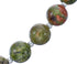 Southwest Unakite Authentic Sterling Silver Bead Necklace KX120893